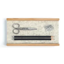 Ablage Holz mit Filzauflage - Büroablage & Stifteablage ALL IN ONE PLACE 22 x 11,5 cm