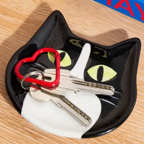 Ablageschale Katze für kleine Utensilien aus Keramik