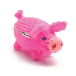 Anstecker Strick Schweinchen pink