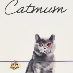 Armband Karte - Catmum, Anhänger Katze vergoldet 18K