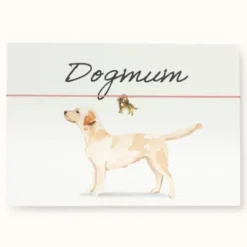 Armband Karte - Dogmum, Anhänger Hund Labrador vergoldet 18K