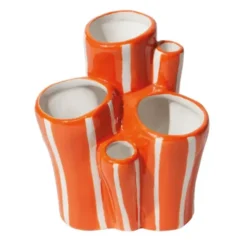 Aufbewahrungsbehälter & Vase Keramik - Koralle, orangerot