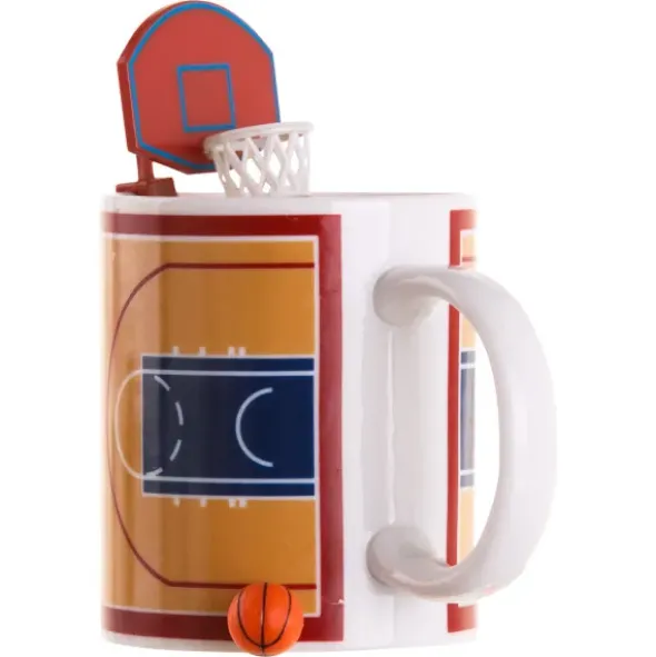 Basketball Tasse mit Korb und Ball