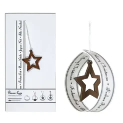 Baumschmuck Hänger STERN / Weihnachtshänger LOOP mit Klappkarte