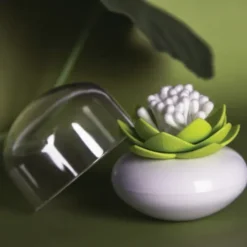Behälter für Wattestäbchen - Lotus Cotton Bud, grün