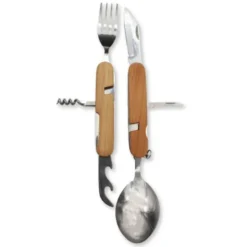 Besteck Taschenmesser - Multitool Campingbesteck mit 6 Funktionen