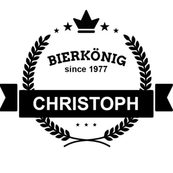 Bierglas graviert - BIERKÖNIG mit Name und Geburtsjahr