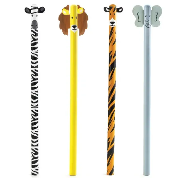 Bleistifte Tiermotiv Safari, 4er Set