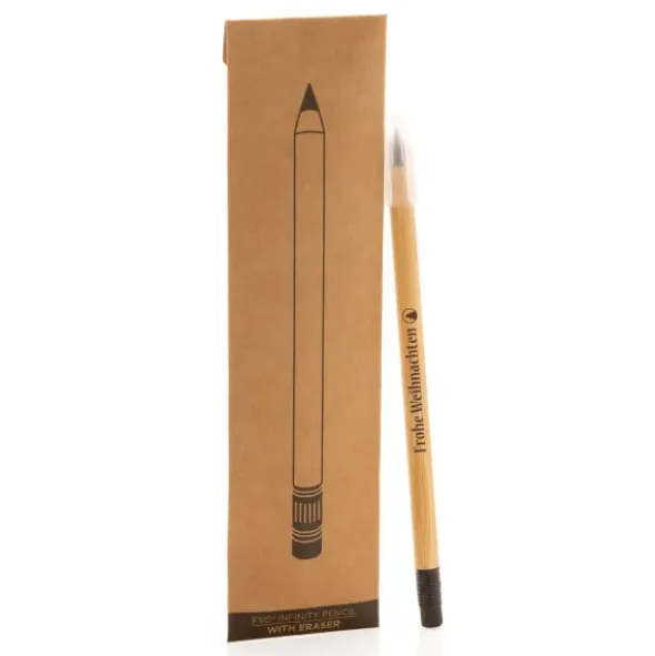 Bleistift Frohe Weihnachten - Bambusstift mit Endlos-Mine