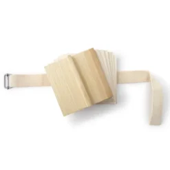 Blütenpresse To Go - Holz Blumenpresse mit Gurtband beige natur