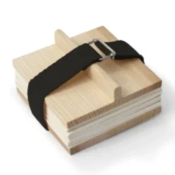 Blütenpresse To Go - Holz Blumenpresse mit Gurtband schwarz