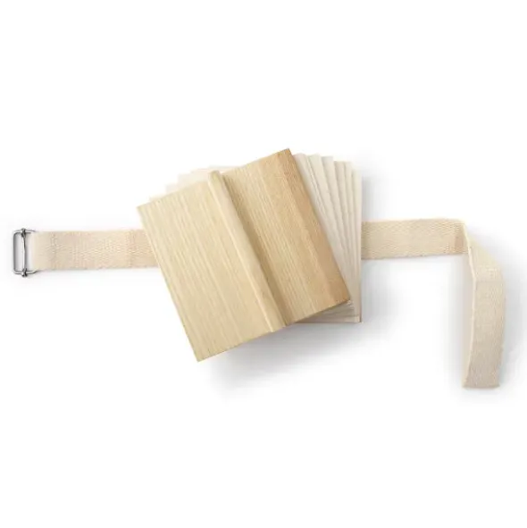 Blütenpresse To Go - Holz Blumenpresse mit Gurtband grün