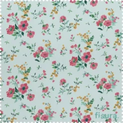 Brillenputztuch Microfaser, Blumen 14,5 x 14,5 cm