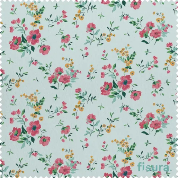 Brillenputztuch Microfaser, Blumen 14,5 x 14,5 cm