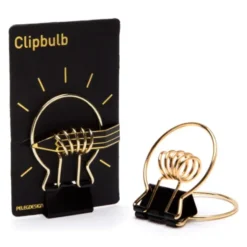 Büroklammer Foldback CLIPBULP Clip Glühbirne + Stiftehalter