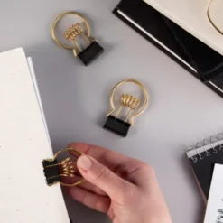 Büroklammer Foldback CLIPBULP Clip Glühbirne + Stiftehalter