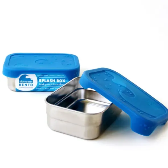 Brotdose Edelstahl mit Silikondeckel - SPLASH BOX L 700 ml