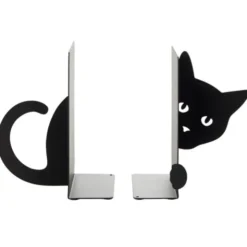Buchstütze Katze Metall