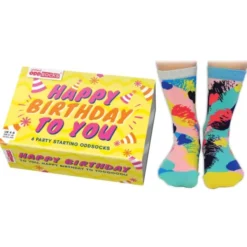 Damensocken Geschenkbox HAPPY BIRTHDAY - 6 Socken, Gr. 37-42