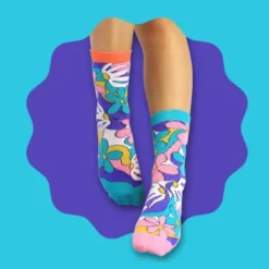 Damensocken mit Blumenmotiv - bunte Socken FAITH Gr. 37-42