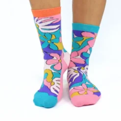 Damensocken mit Blumenmotiv - bunte Socken FAITH Gr. 37-42