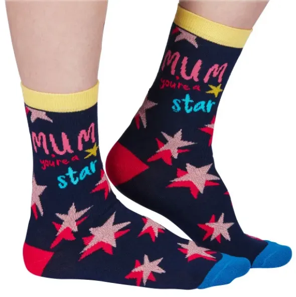 Damensocken MUM YOU`RE A STAR - Sockenpaar Gr. 37-42