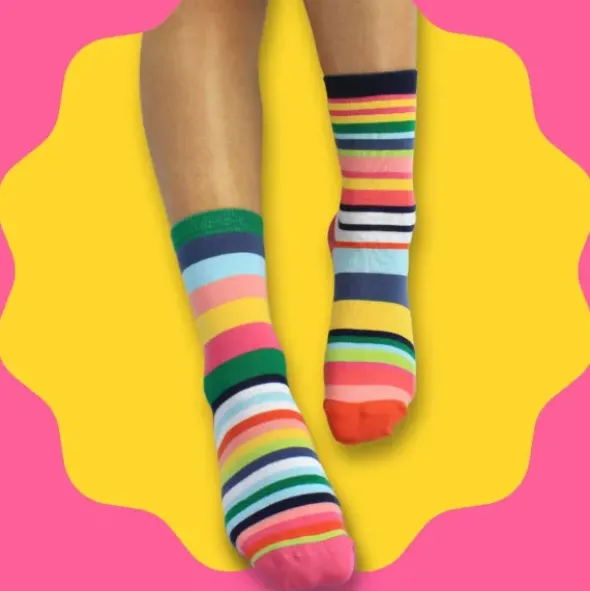 Damensocken SARAH bunte Ringel-Socken Gr. 37-42