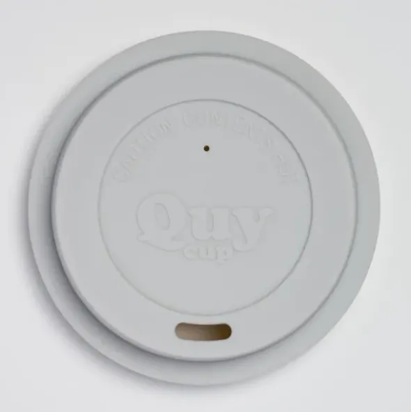 Deckel für Espressotasse von QUY - to go Silikondeckel grau