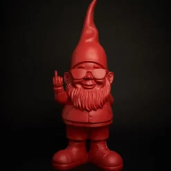 Dekofigur Zwerg rot mit Stinkefinger & Sonnenbrille 12 cm