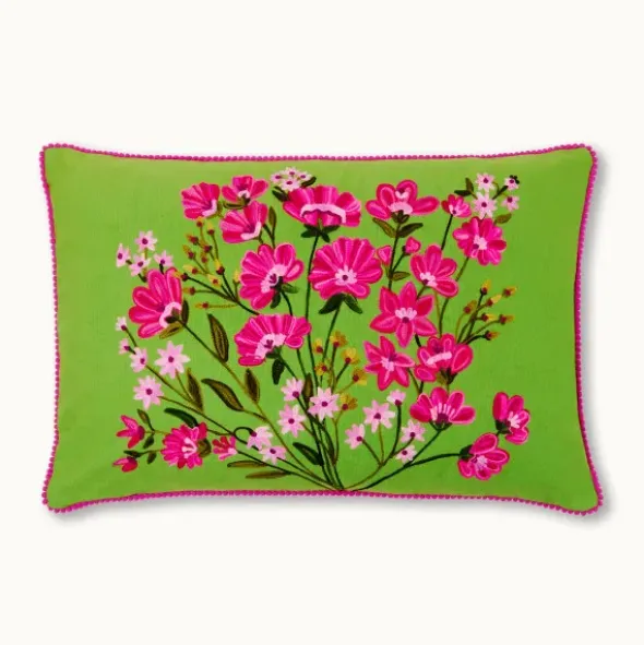 Dekokissen BLUMEN 100% Baumwolle - inkl. Füllung 60 x 40 cm