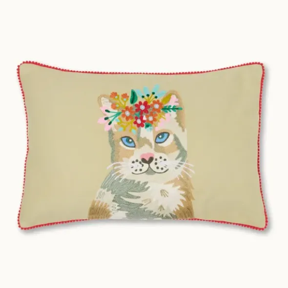 Dekokissen KATZE 100% Baumwolle - inkl. Füllung 60 x 40 cm