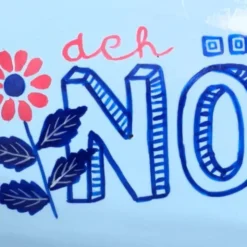 Dekoteller "ach NÖ" – ovale Schmuckschale aus Mangoholz, blau