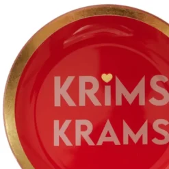 Dekoteller für Schmuck & Kleinigkeiten "Krims Krams" – runder Glasteller