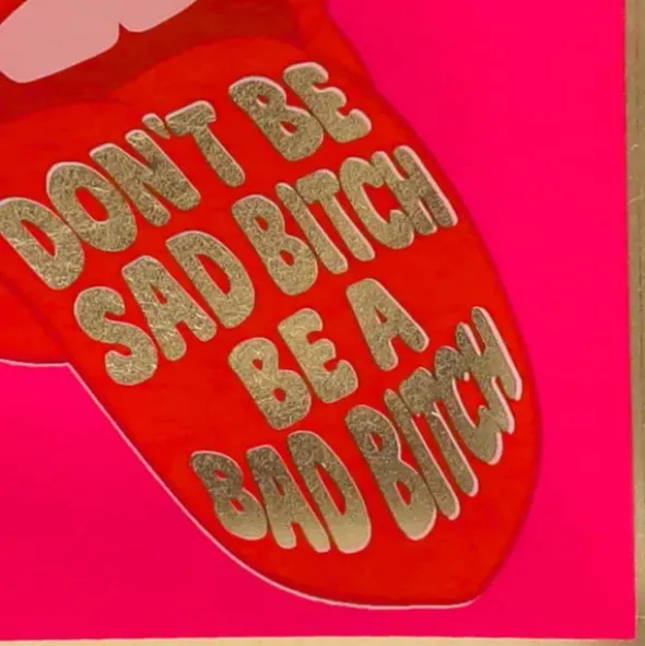 Dekoteller für Schmuck & Schlüssel DON´T BE SAD BITCH BE A BAD BITCH – eckiger Glasteller