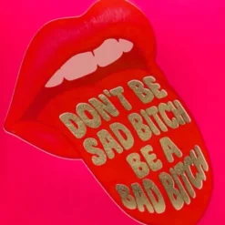 Dekoteller für Schmuck & Schlüssel DON´T BE SAD BITCH BE A BAD BITCH – eckiger Glasteller