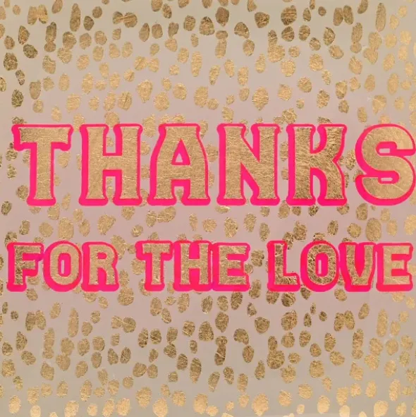 Dekoteller für Schmuck & Schlüssel "Thanks for the Love"– eckiger Glasteller