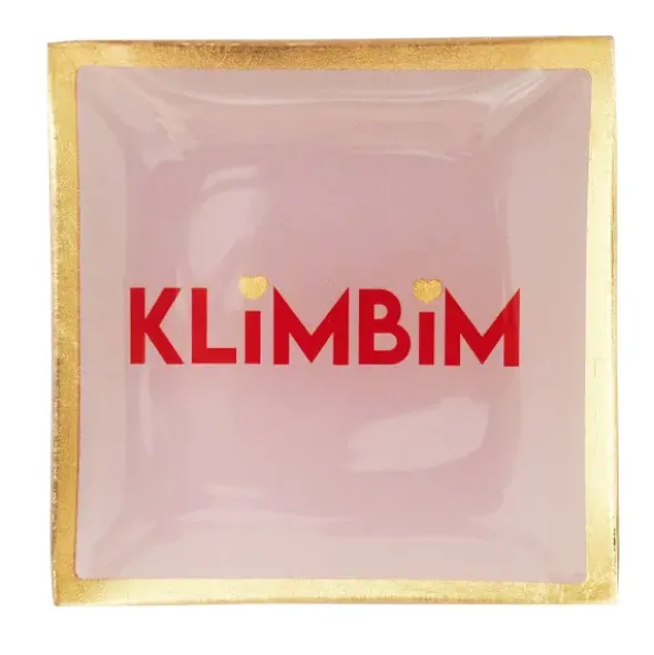 Dekoteller für Schmuck & Schlüssel KLIMBIM – eckiger Glasteller