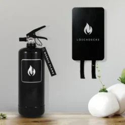 Design Feuerlöscher 2 kg, classic schwarz-silber