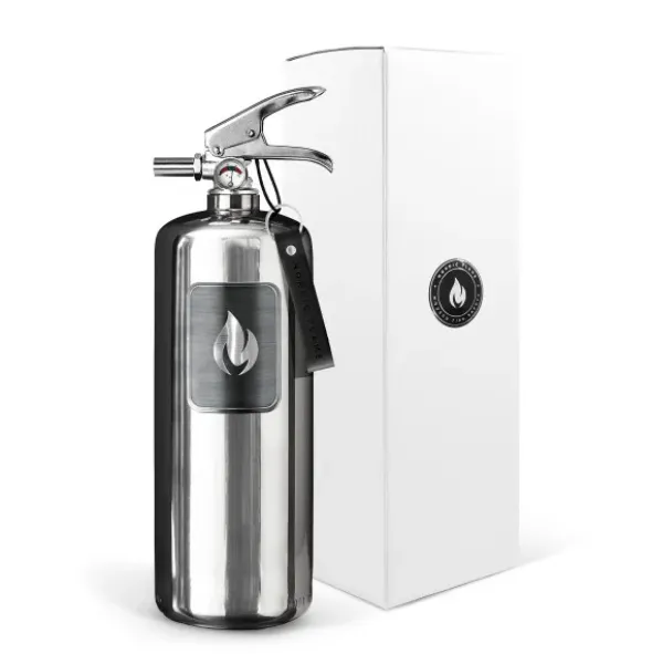 Design Feuerlöscher 2 kg Edelstahl, steel edition