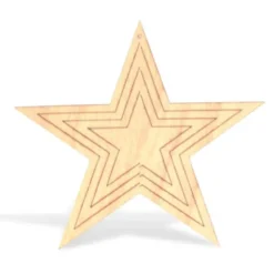 3D Holzstern / Weihnachtsstern 11,5 cm