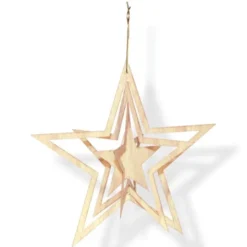 3D Holzstern / Weihnachtsstern 11,5 cm
