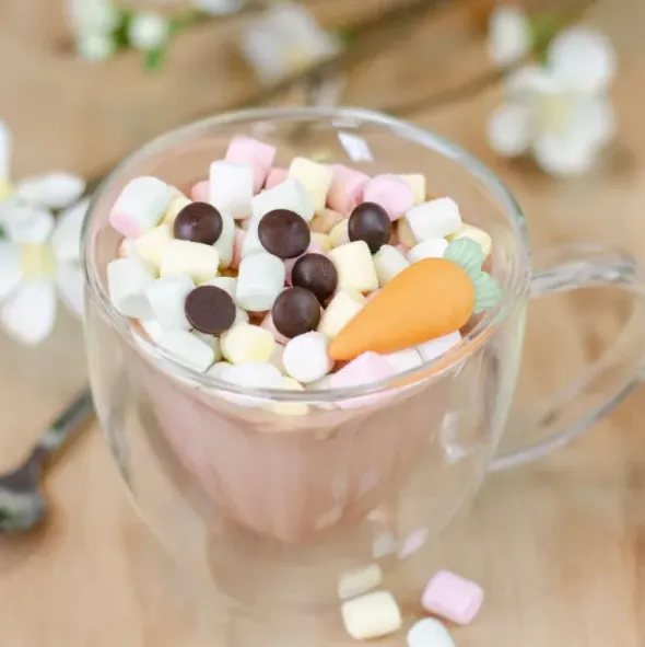 DIY Flasche Heiße Oster Schoki - Glasfläschchen mit Schokodrops & Marshmallows