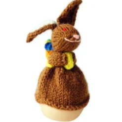 Eierwärmer OSTERHASE braun - gestrickt (handmade)
