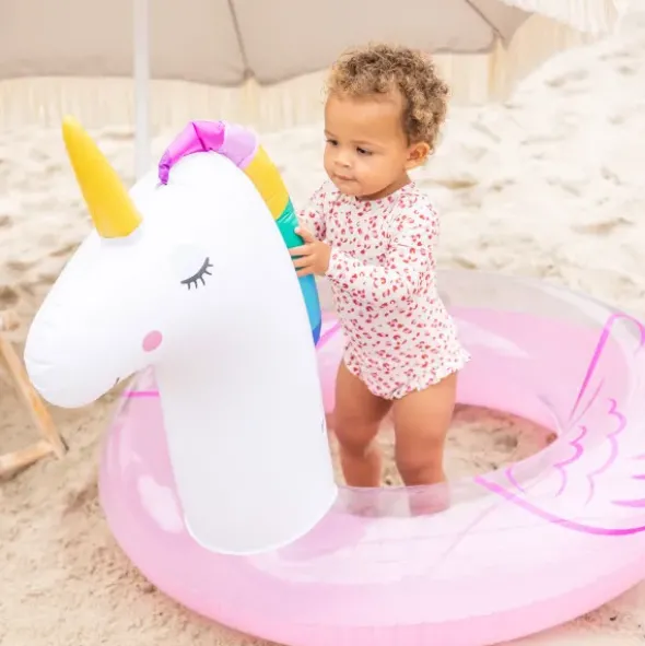 Einhorn Schwimmring 104 cm – aufblasbarer Badering bunt