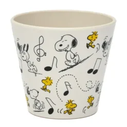 Espressotasse Snoopy aus Kunststoff - Peanuts Espressobecher mit Musikmotiven