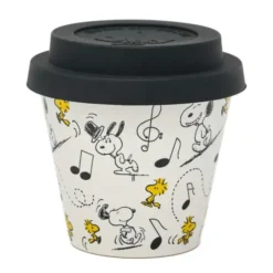 Espressotasse Snoopy aus Kunststoff - Peanuts Espressobecher mit Musikmotiven