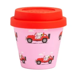 Espressotasse Snoopy aus Kunststoff - Peanuts Espressobecher rosa