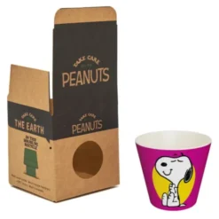 Espressotasse Snoopy aus Kunststoff violett - Peanuts Espressobecher Be Nice