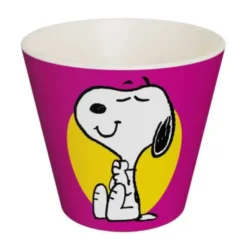 Espressotasse Snoopy aus Kunststoff violett - Peanuts Espressobecher Be Nice
