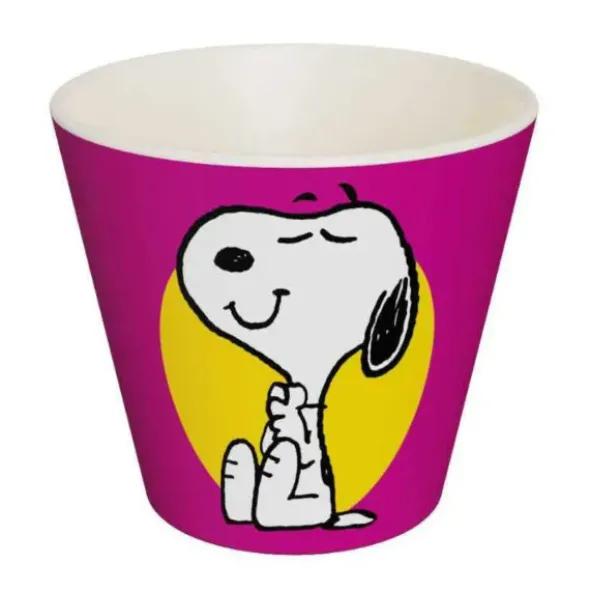 Espressotasse Snoopy aus Kunststoff violett - Peanuts Espressobecher Be Nice